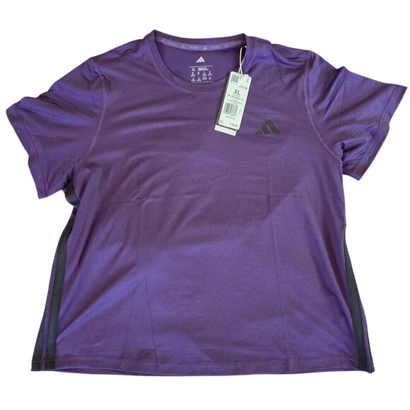 adidas Tops - Adidas Womens Climalite Crew Tee XL Purple Activewear Lightweight NWT